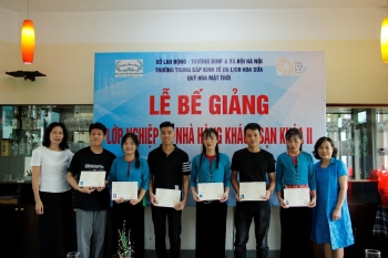 Lễ bế giảng và trao bằng tốt nghiệp lớp nghiệp vụ nhà hàng khách sạn khóa II – trường Hoa Sữa